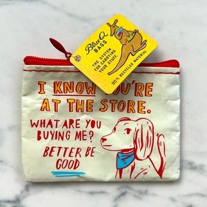 Blue Q coin or credit card tote 95% recycled material